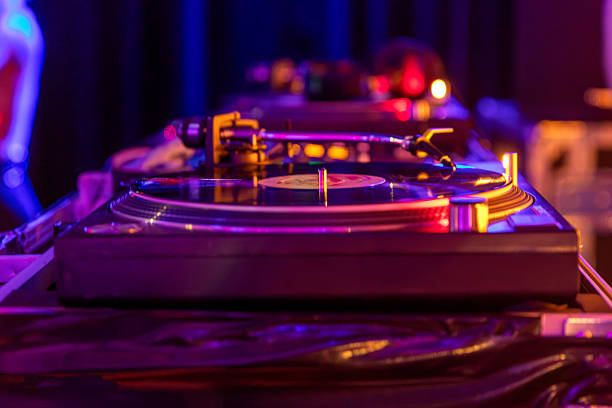 DJ set-up at a music event