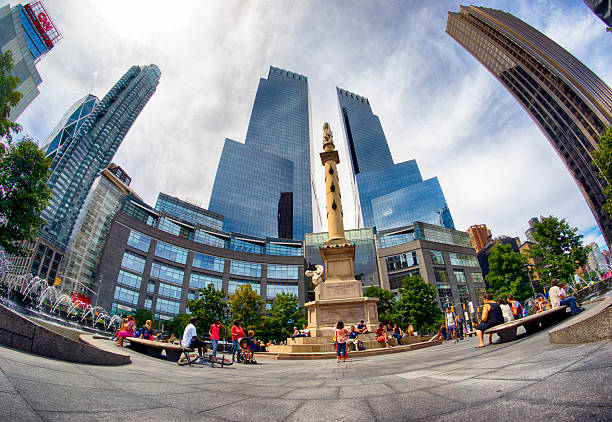 Columbus monument at Columbus circle in New York
