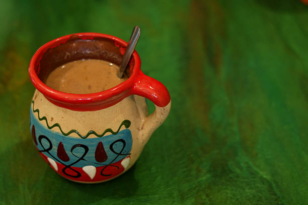 a cup of home-made coffee, ready for drinking