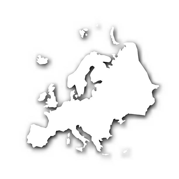 istock Silhouette map of Europe continent 2254090483
