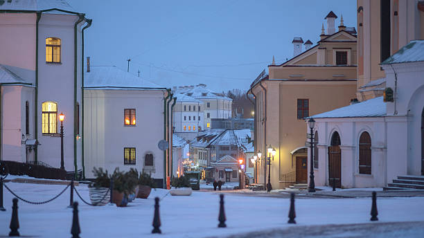 istock a winter evening in snowy Minsk 2254117064