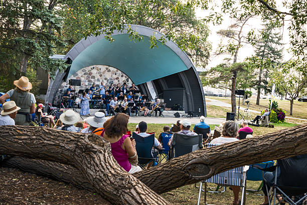 Edmonton, Canada, September 13, 2025: Don Berner Big Band free performance in Borden Park sponsored by Edmonton Art Council