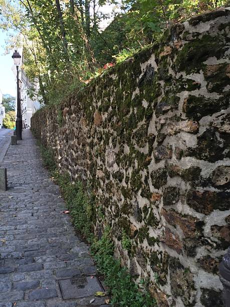 istock Old Stone Retaining Wall in Paris France 2254118138