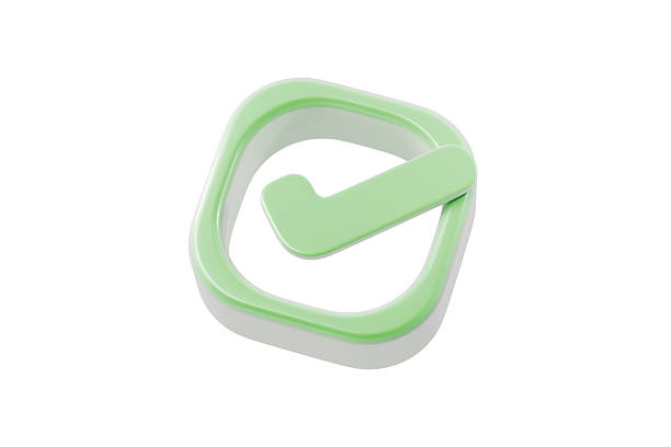 3d light green check mark icon. rounded square checkbox with soft pastel tick symbol for approved, complete, success, confirm, or done status. minimal isolated 3d render with glossy style.