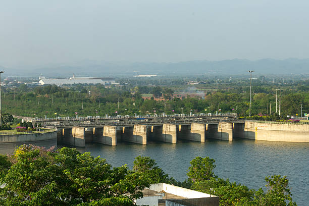 istock A panoramic view of the massive dam is striking, with stunning river scenery against a clear blue sky. 2254128464