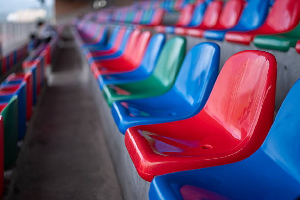Colorful Sport seating chair in row