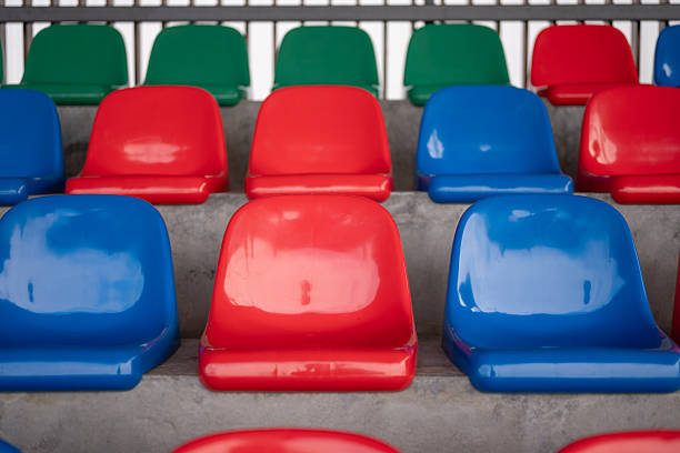 Colorful Sport seating chair in row