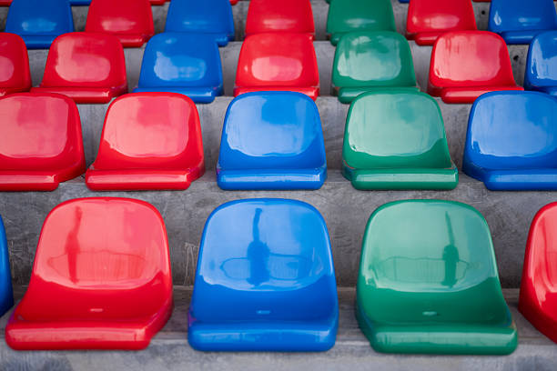 Colorful Sport seating chair in row