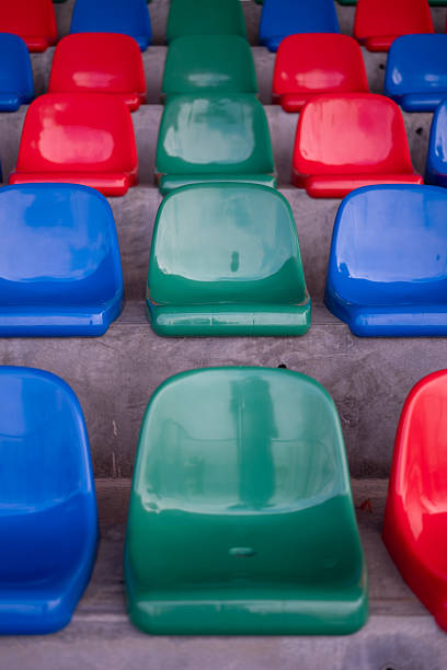 istock Colorful Sport seating chair in row 2254132791