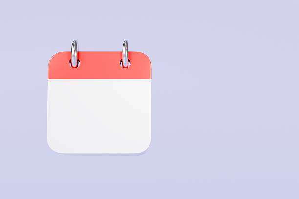istock 3d Red Calendar clock icon on isolated purple background. Reminder notification or Time management concept. Website Ui design icon. Minimal 3d cartoon red calendar time zone icon. 3d render. 2254143719