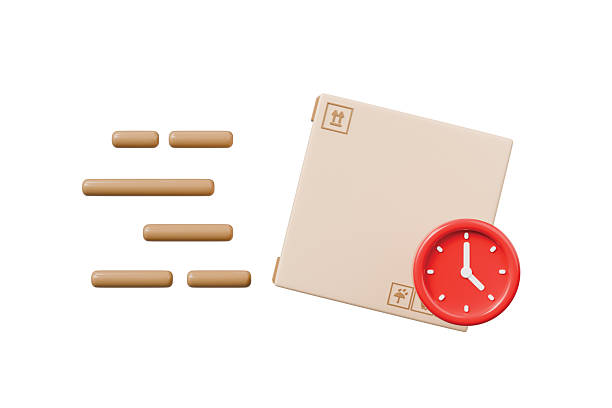 Box icon with blue upward arrow isolated 3d render icon illustration