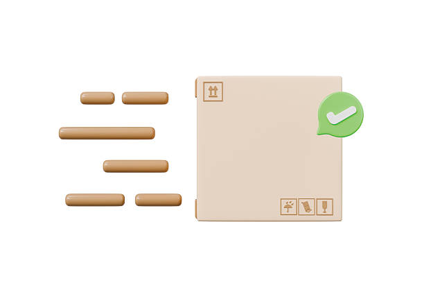 Box with Arrows Import isolated 3d render icon illustration