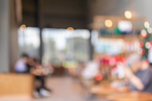 istock Abstract blurred modern coffee shop cafe interior background 2254147590