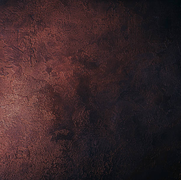 istock Detailed of earthy copper ornate textured surface, plaster intricate, embossed oriental pattern. vintage finish decorative. Background atmosphere, design elements, architectural visualization 2254153703