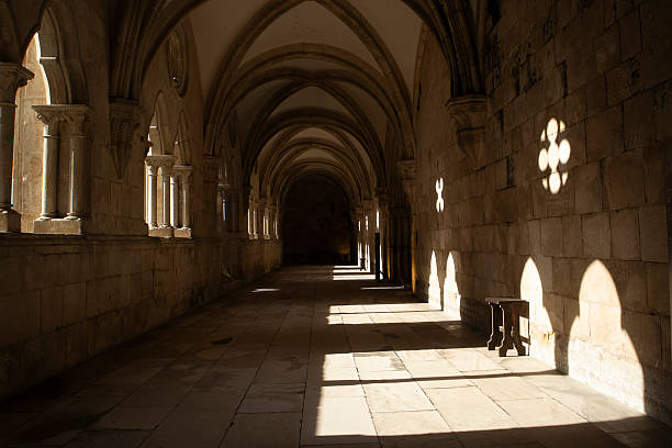 Pray in the cathedral inside the monastery.    .