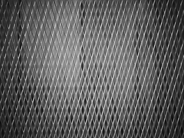 black and white image of a dense crossing mesh