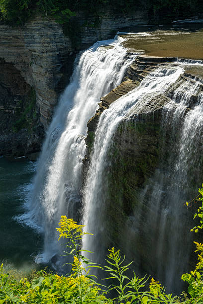 Scenic waterfalls, Letchworth State Park, Castile, New York, USA