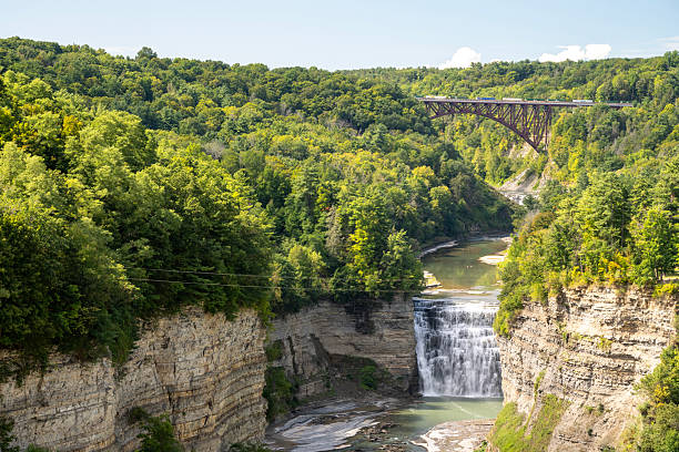 istock Scenic gorge and waterfalls in Letchworth State Park 2254192998
