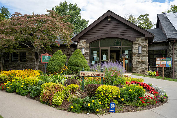 Baltimore, MA, USA - June 17, 2018: The Howard Peters Rawlings Conservatory and Botanical Gardens in Baltimore Maryland.