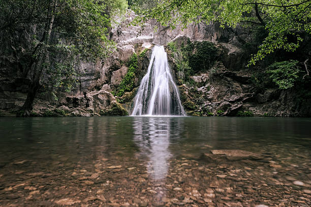 Holidays in Portugal - waterfall in tropical Monserrate  Park