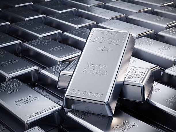 istock Stacked Silver Bars Depicting Wealth and Investment in a Secure Vault 2254195632