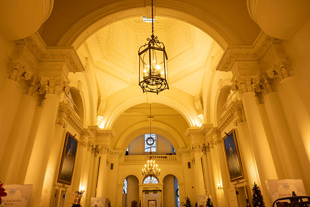 Annapolis, USA - December 27, 2025. Architectural details of Maryland State House, Annapolis, Maryland, USA