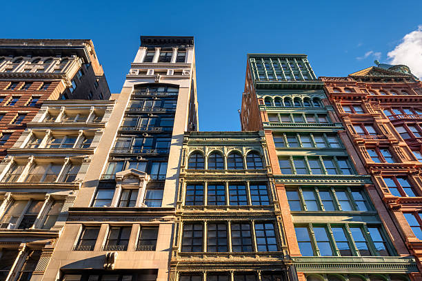 New York City Cast-iron and brick buildings along Broadway in the NoHo Historic District, Lower Manhattan