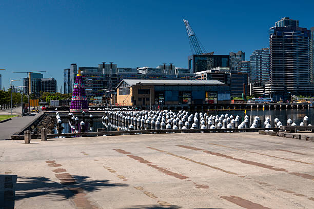 Docklands waterfront in Melbourne, Australia