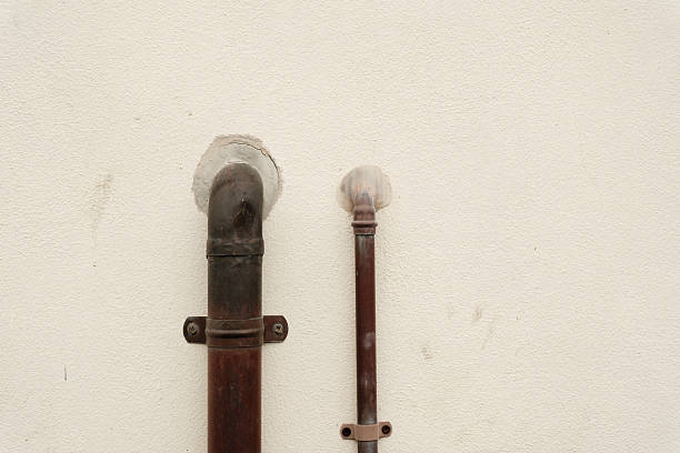 copper semi-finished products in the workshop, closeup of photo