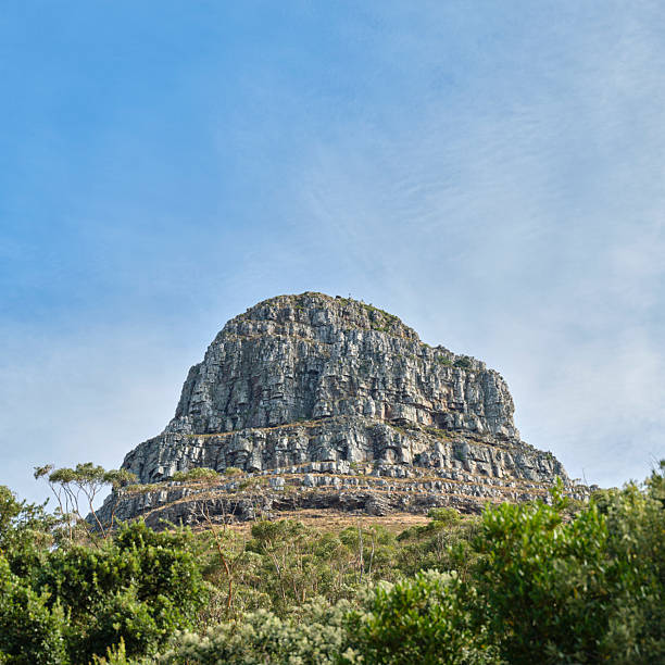 The view of the top of Table Mountain in Cape town, South Africa