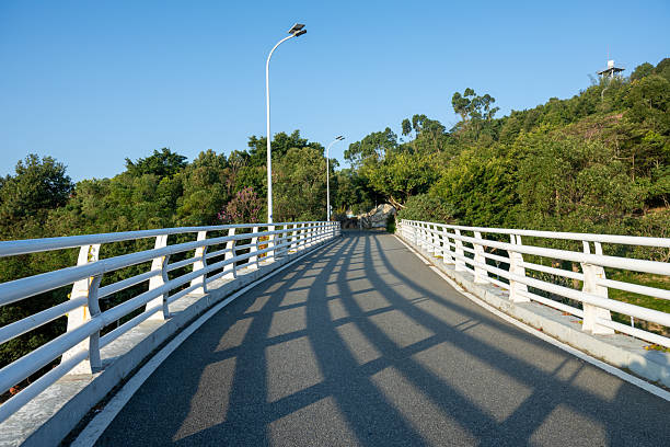 The mountain road in the morning