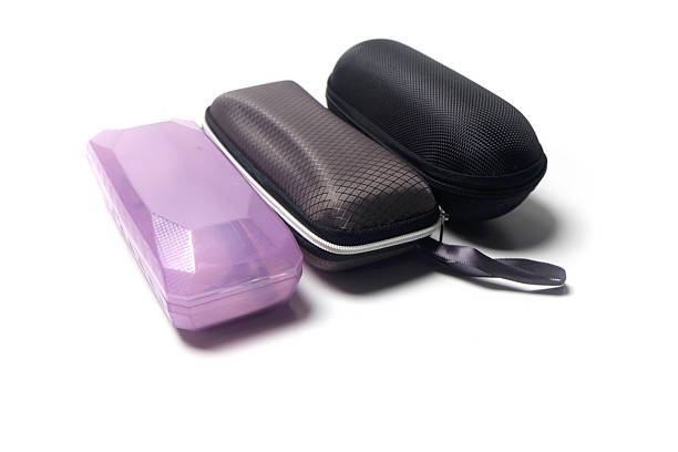 Glasses case isolated on white background, copy space