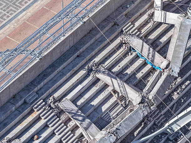 istock Aerial view of reinforced concrete columns collapsed by landslide 2254210664