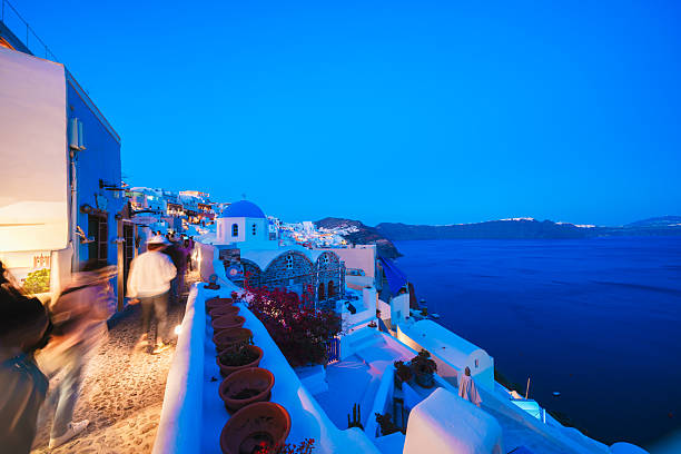 Beautiful sunset in Santorini, Greece
