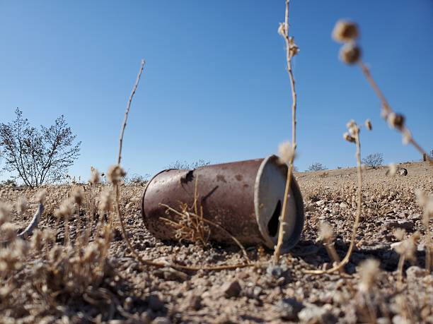istock Rusty Can at Old Ghost Town in the Desert Low Angle View 2254216913