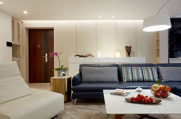 istock Minimalist modern style home interior,living room 2254218270