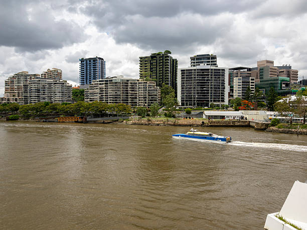 Brisbane River and Central Business District in Brisbane, Australia