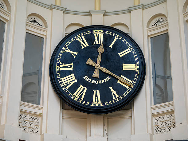 Old fashioned clock inside a passage in Melbourne, Australia