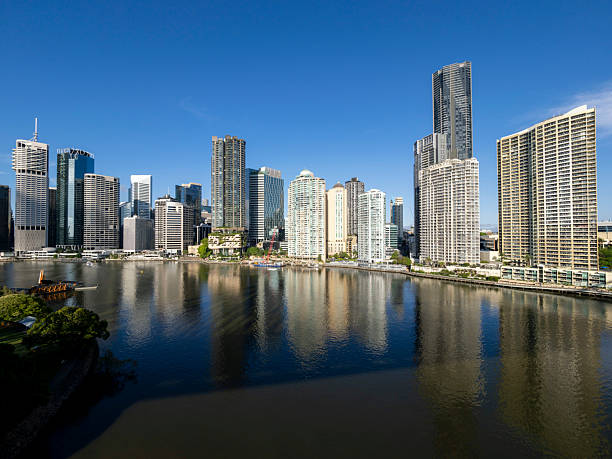 Brisbane River and Central Business District in Brisbane, Australia
