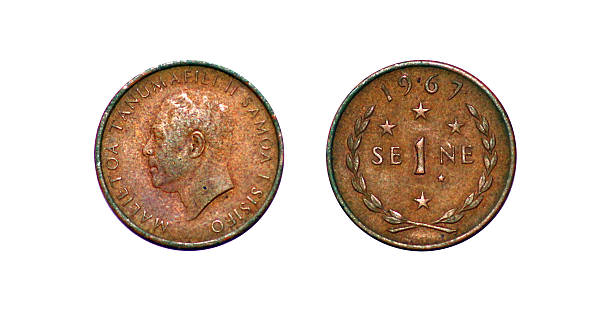 Coin 1 Samoan sen. 1967 year. Western Samoa