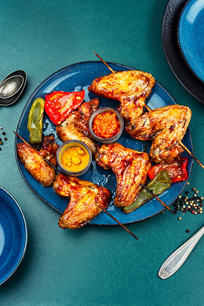 istock BBQ Chicken Wings on Skewers 2254232975