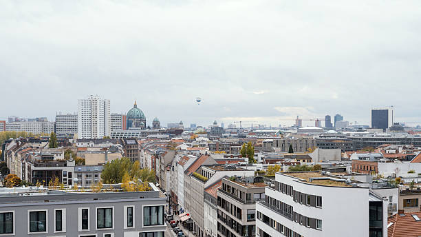 istock Panoramic city skyline blending historic domes and modern buildings in Berlin Mitte 2254233036