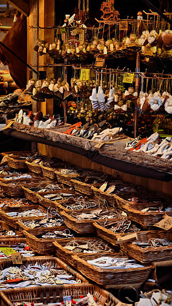 istock Christmas Market in Budapest with Handmade Festive Decorations 2254236452