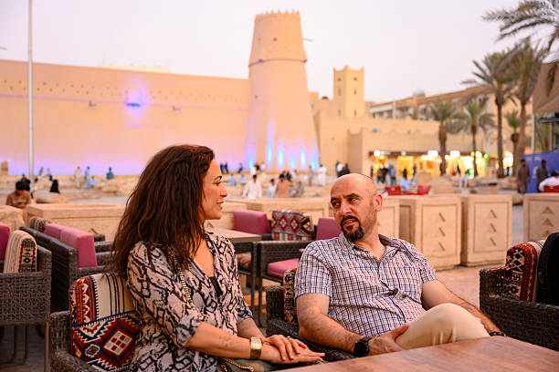 istock Couple enjoying evening conversation in Riyadh, Saudi Arabia 2254246431