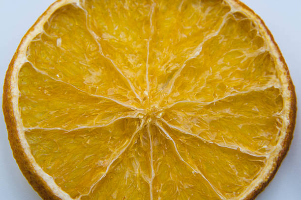 A slice of dried orange, a dried citrus fruit.