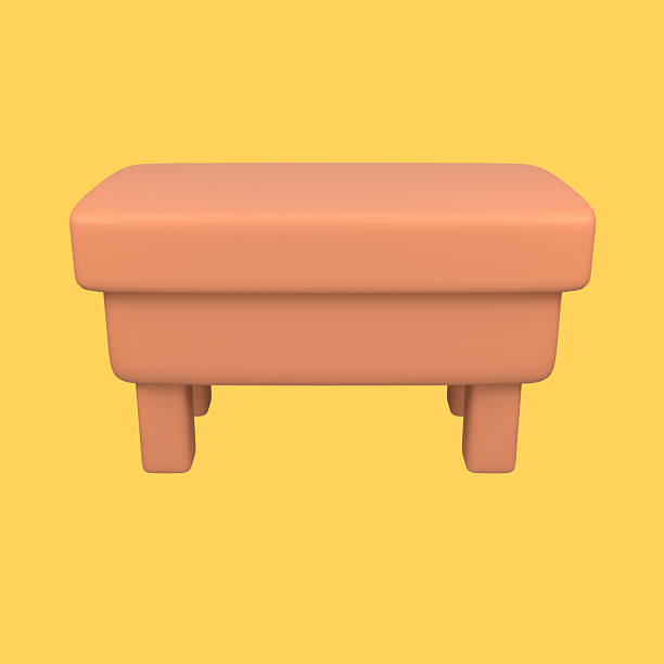 istock 3D Minimalist Orange Desk or Table Icon 2254249833