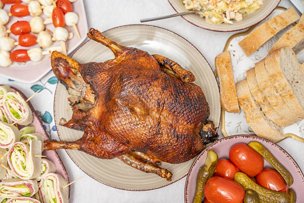istock Top View of Roasted Duck Meal. 2254251566