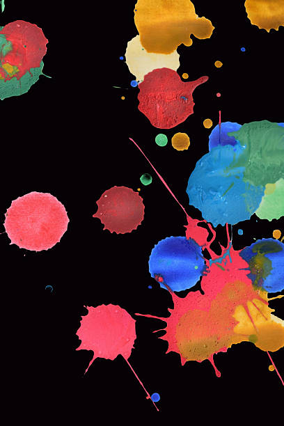 Bright splashes of watercolor paint randomly applied to the background. Textured pattern. Wallpaper.