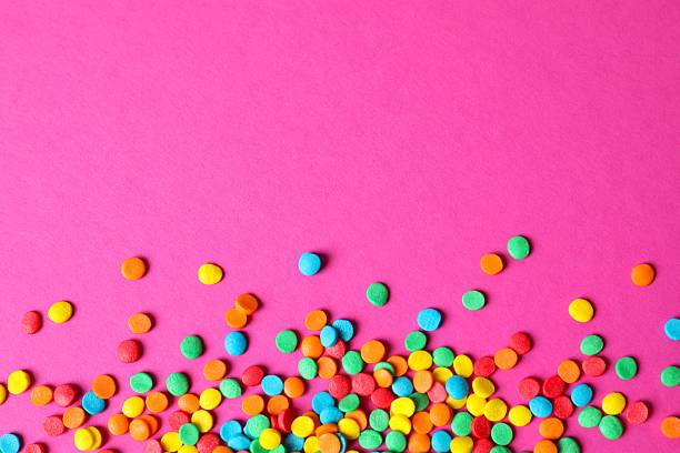 istock Colorful confetti close up, holiday conception 2254254380