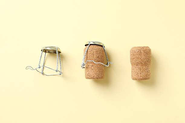 istock Champagne corks on color background 2254254394